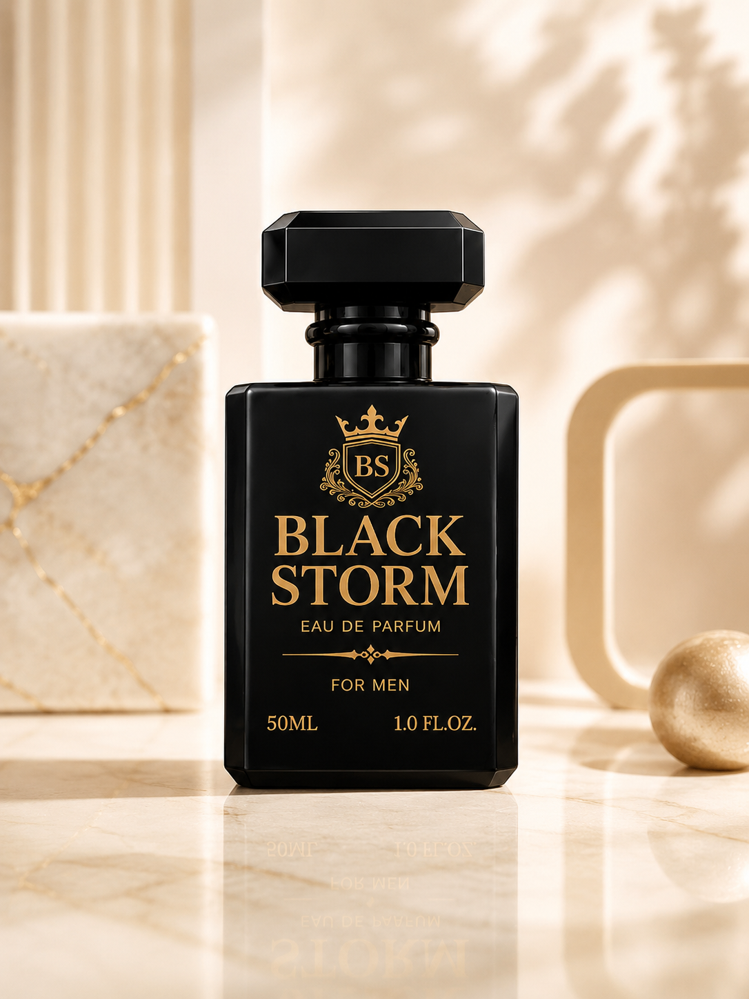 Black Storm Eau De Parfum for Men | Premium Long-Lasting Perfume | 50ml | Crazy Genzy Collection