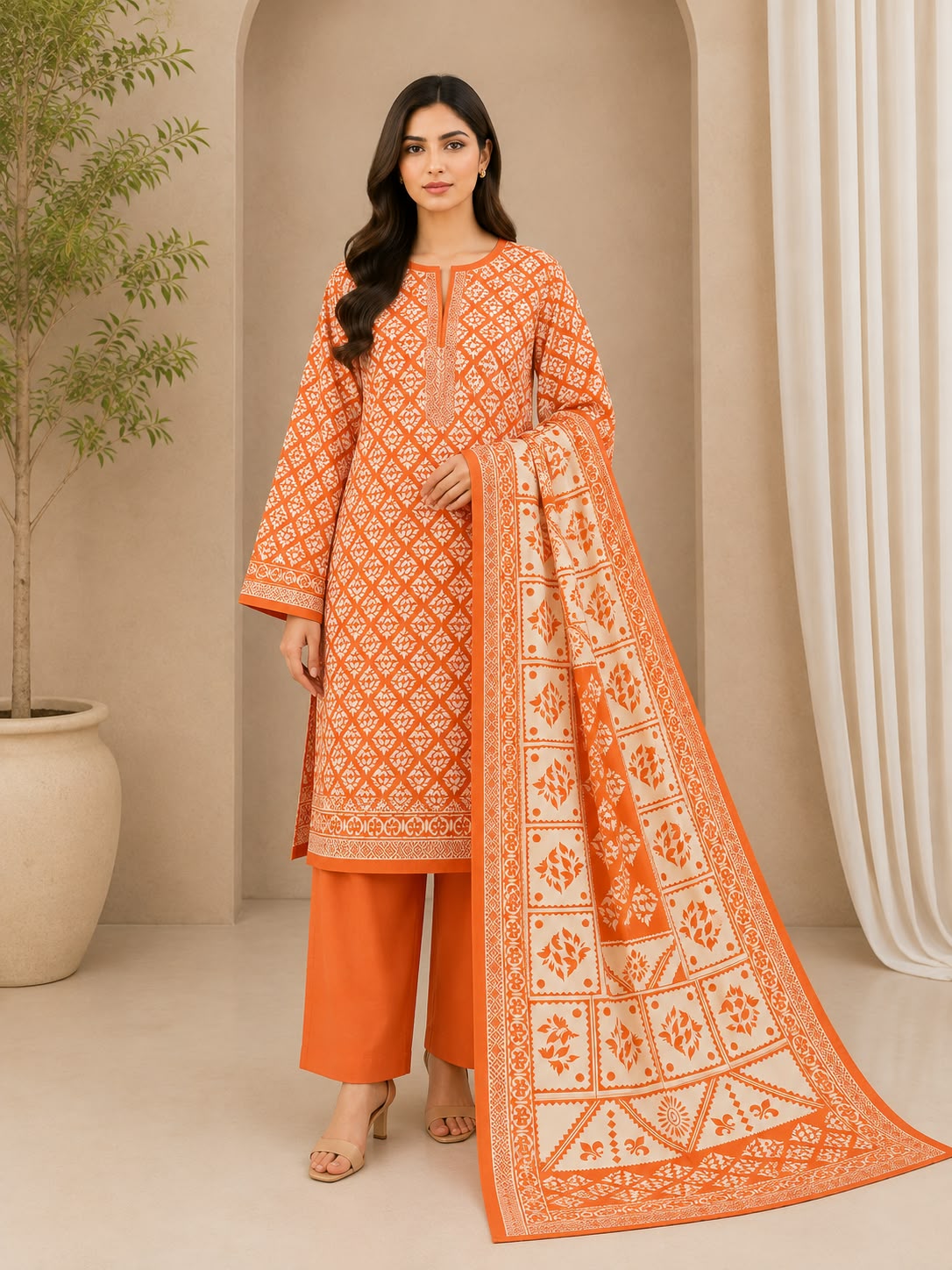 Original Lawn Printed 3-Piece Suit